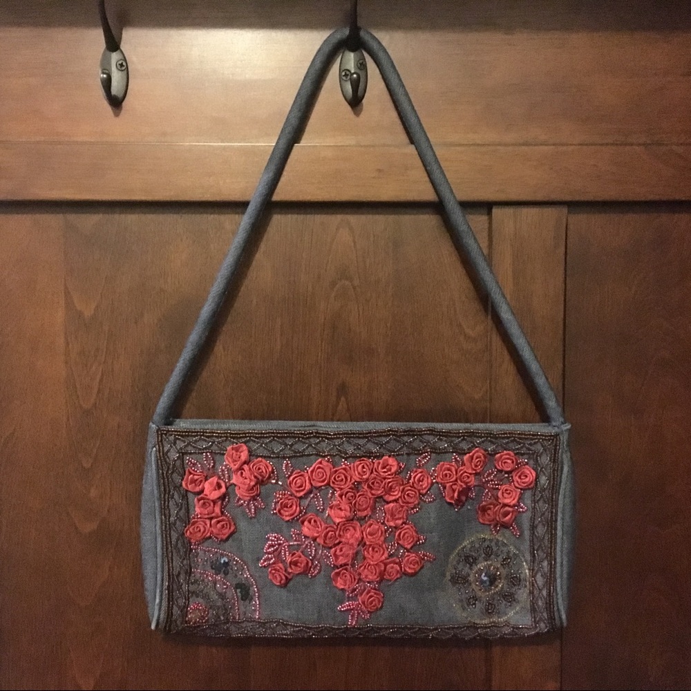 Sequin Embroidered Denim Handbag💲2 for $10 SALE💲